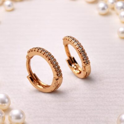 Crystal Huggie Hoop Earrings