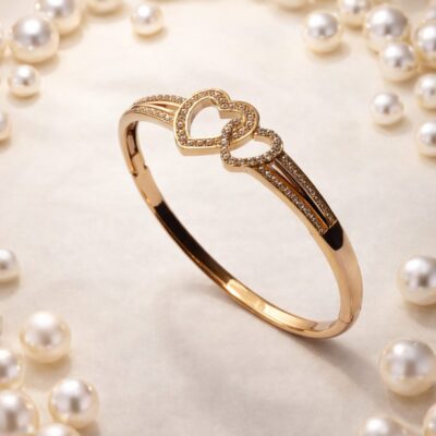 Dual Heart Crystal Kada